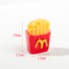 Diy jóias creme cola acessórios numéricos pingente de telefone móvel chaveiro acessórios para o cabelo decoração comida e jogar batatas fritas tridimensionais