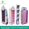 Suporte de Exibição de Papel com Gancho Personalizado Rack de Exibição de Brinquedos e Lanches para Supermercado Painel Perfurado para Loja de Conveniência Prateleira de Papelão de Piso