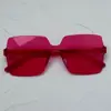 Novos Óculos de Sol Sem Aro Peça Única Cor Jelly Transparente para Homens, Fotografia de Rua de Celebridade da Internet, Formato Côncavo Retrô, Óculos de Sol Modernos para Mulheres