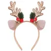 Diadema Navideña Astas Árbol de Navidad Estrellas Orejas de Gato Astas de Reno Diadema para Fiesta Infantil Adornos Navideños