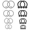 Desejo Amazon ebay 16PCs nariz anel nariz unha conjunto de perfuração 6-12mmpiercings orelha osso unha