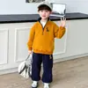 Conjunto de Sudadera para Niños Primavera y Otoño Estilo Coreano Conjunto Fresco Deportivo de Dos Piezas para Niños Ropa Urbana para Bebés Comercio Exterior