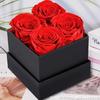 Cubo de Abrazos Cuadrado Rosa Eterna Regalo de Acompañamiento Cubo de Abrazos Cubo de Flores DIY Día de San Valentín Caja de Regalo de Navidad