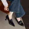 Zapatos de tacón alto de punta para mujer, nuevos mocasines de otoño 2026, elegantes zapatos de trabajo, zapatos de moda de tacón de gata