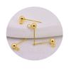 Versión coreana de gorro de alfiler de bola de acero inoxidable con aretes de cuentas redondas con anillo, moda, fabricantes de accesorios DIY al por mayor