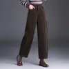 Pantalones de Pierna Ancha Estilo Guadaña Elegantes de Moda para Mujer Otoño Invierno 2026 Nuevos de Cintura Alta Adelgazantes Cortos Holgados Versátiles Pantalones Banana