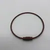 Cable de acero pintado con grillete giratorio llavero llavero hebilla para etiqueta de equipaje alambre de acero
