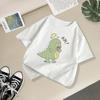 Camiseta Infantil de Algodão com Desenho Animado Fofo de Manga Curta para Meninos e Meninas