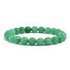 Pulsera de Cristal de Polvo de Piedra Natural de 8 mm para Mujer, Piedra de Tigre, Roca Volcánica, Pareja, Turquesa Blanca, Ágata, Pulsera de Cuentas