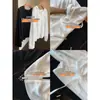 Cardigan Protector Solar con Capucha Ligero Estilo Perezoso Coreano Camisa Fresca para Aire Acondicionado Holgada Adelgazante para Mujer Verano Nuevo H062504