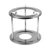 Estufa de gas para preparar té de sobremesa, soporte de doble capa de acero inoxidable, rejilla de estufa desmontable, soporte para acampar y soporte para olla a juego