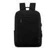 Mochila Mochila Feminina Simples de Negócios Cor Sólida Bolsa para Computador Recarregável por USB Estudante do Ensino Fundamental Médio Superior Mochila Escolar Transfronteiriça