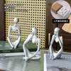 Set de Tres Figuras de Lujo Ligero con Temática de Yoga y Danza para Maquetas de Dormitorios, Salas de Estar, Estudios y Decoración de Hoteles