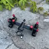 Silla de Pesca de Aleación de Aluminio Soporte Doble para Cañas Montaje Universal Silla de Pesca Engrosada Soporte Doble Grande para Cañas Asiento Accesorios de Pesca