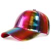 Nueva Gorra de Béisbol Colorida Láser PU Versátil de Alta Calidad Ajustable Estilo Dulce Fresco Personalizada