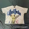 Marca Americana da Moda Tops de Verão para Casal Estampado com Strass Emoção Mista Camiseta de Manga Curta Ins
