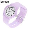 Reloj Sanda Creativo y Elegante para Mujer, Reloj Impermeable de Moda Específico para Exámenes de Estudiantes, Reloj de Cuarzo Simple para Hombre para la Temporada de Regreso a Clases