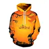 Moda Europea y Americana 2024 Halloween Impresión Digital Sudaderas con Capucha para Hombre y Mujer