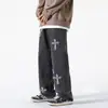 Jeans Masculino de Verão Novo Comércio Exterior Transfronteiriço Tendência Slim-Fit Casual Solto Versátil Estiloso Calça Longa