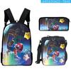 Mochila para estudiantes estilo K de la serie Cross-Border de 2024, con dibujos animados de Mario, bolsa para el almuerzo y estuche.