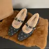 Tacones Altos de Tacón Fino Estilo Hada Francesa 2026 Estilo Coreano Temperamento Zapatos Suaves de Piel Calzado de Exterior para Mujer Zapatos Mary Jane para Dama