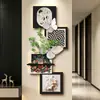 Pintura Decorativa de Entrada com Vento de Segunda Mão Borboleta Criativa Corredor de Hall de Entrada Corredor Pintura Suspensa Sensação de Alto Padrão Pintura com Iluminação Ambiente LED