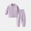 Traje de Lana y Seda para Bebé Primavera y Otoño Ropa Interior sin Costuras Pijamas para Niños Niñas Cintura Alta Protección de Vientre Ropa para Bebé