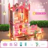 Casa de juegos para niños transfronterizos, juguete para niña de 3 años, castillo de princesa, villa de juguete, castillo de bricolaje, casa de muñecas