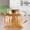 Botella de vidrio de borosilicato de colores para agua fría, refrigerador, jarra para jugo refrigerada, uso doméstico, gran capacidad, universal para calor y frío, olla para las cuatro estaciones