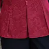 Nueva moda de otoño, camisa base de jacquard para madres, camiseta elegante, holgada y adelgazante, top de manga larga para mujeres de mediana edad y mayores