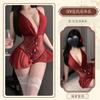 Hombre Quiere Sexo Lencería Sexy Encaje Perspectiva Puro Quiere Mono Pasión Ropa de Dormir Abierta para Mujer Uniforme Tentación 9378