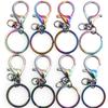 3 unidades/pacote chaveiro de sete cores chaveiro colorido 65mm chaveiro de metal versátil fecho de lagosta acessórios de joias