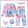 Pijama infantil para niñas y niños, de manga larga y pantalón largo, temática de bruja de dibujos animados, conjunto de ropa de casa del sudeste asiático