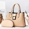 Nuevo Bolso de Mano de Comercio Exterior Moda Rayado Gran Capacidad Estereotipado Bolso de Mujer Portátil de Hombro Cruzado Set de Dos Piezas