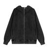 Moletom Cardigan Pesado Patchwork Desconstruído Estilo Americano Unissex Outono Tendência Marca Solto Bf Casal Versátil Jaqueta Moletom