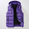 Chaleco de algodón de invierno para hombre, chaleco con capucha para hombre, chaqueta sin mangas holgada y gruesa, abrigo sin mangas de algodón acolchado moderno estilo coreano