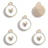 Aleación de Goteo de Aceite Animal Marino Blanco Concha de Caracol Colgante Llavero DIY Pulsera Pendiente Encanto W632