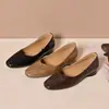 Zapatos de salón poco profundos cómodos de punta cuadrada y tacón bajo para mujer, nuevo modelo de otoño 2026, cuero suave, suela blanda, zapatos casuales para mujer, zapatos retro tipo mamá