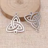 Colgante hecho a mano de aleación de plata antigua 33x 26 mm 2.6 g Conector de nudo celta