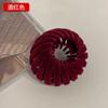 Cabeça de bola de artefato de cabelo de ninho de pássaro preguiçoso Hairpin Swan Suede Hair Ring High Pony Tail Clipe de agarrar de forma fixa