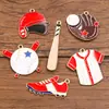 6 Estilos DIY Liga Joias Acessórios Série Esportes de Baseball Pingentes de Esmalte para Roupas Chapéus Sapatos Bolas Luvas Charms