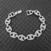Novo Estilo Europeu e Americano Street Dance Hip-Hop Rapper Grão de Café Nariz de Porco Corrente Cubana com Cravejado de Diamante Tendência Acessórios Masculinos Fabricante
