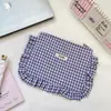 69283 Bolsa de Maquillaje con Borde de Oreja de Madera Fresca Bolso de Mano de Alto Valor Bolso Sencillo de Gran Capacidad para Cuidado de la Piel y Artículos de Tocador Bolsa Interior