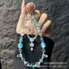 Pingente Criativo de Coração Estilo Coreano, Doces Contas de Cristal Brilhantes, Cordão para Celular, Acessório de Chaveiro de Alto Valor, Pingente para Bolsa Feminina