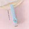 Peine de dibujos animados macaron con lazo y espina de pescado, peine pequeño lindo para trenzar el cabello de las niñas, peine portátil para peinar el cabello en casa