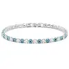 Pulseira de zircônia da moda transfronteiriça feminina nicho simples cristal pulseira de alta qualidade acessórios joias joias joias atacado