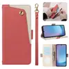 Adequado para Capa de Celular Samsung A37 A16 Capa de Couro com Espelho para Celular A54 Nova Capa Protetora A17 Capa Flip com Lanyard e Porta-Cartões