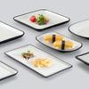 Plato Largo Estilo Japonés de Melamina Plato para Sushi Vajilla para Restaurante de Barbacoa Coreana Plato Plano Rectangular para Hot Pot Barbacoa