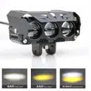 Farol de Holofote com 1/2/3 Lentes para Motocicleta Farol Modificado Farol de Duas Cores Alta Luminosidade Farol Externo Luz de Trabalho de Feixe Alto e Baixo