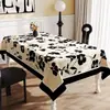 Toalha de Mesa Estilo Francês, Impermeável, à Prova de Óleo, Lavável, Retangular, Resistente ao Calor, Capa para Mesa de Jantar, Luxo Leve, Sensação de Alta Qualidade, Capa para Mesa de Centro em PVC